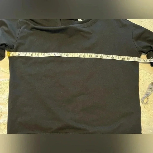 Style & Co Fringe Banded Sweatshirt Deep Black - Picture 5 of 5